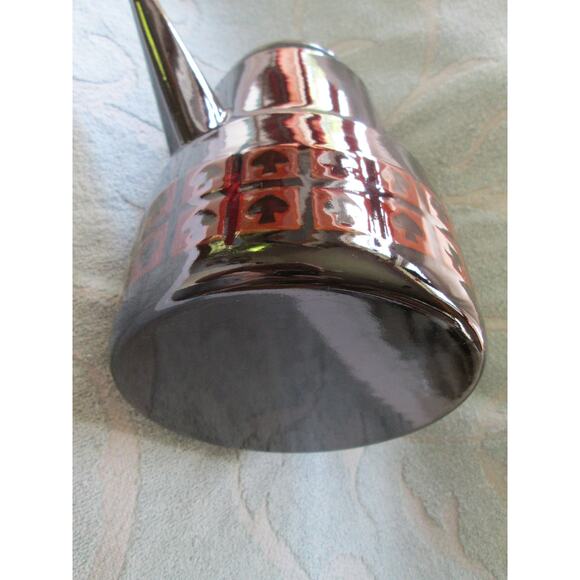 West Bend, Scandia, Spade, enamel coffee pot, mushroom, brown, 6 cup - Picture 2 of 7